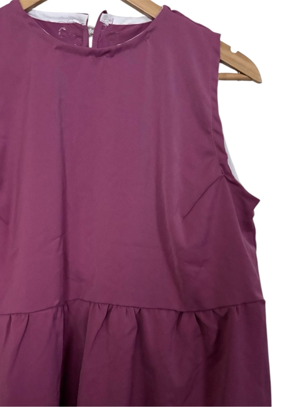 💥 Handmade Sleeveless Berry Purple Peplum